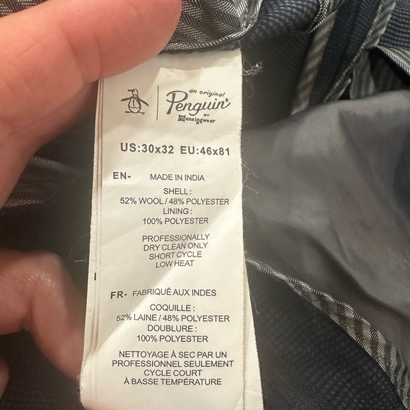 An original penguin men’s blue trousers size 30x32 - Picture 9 of 9